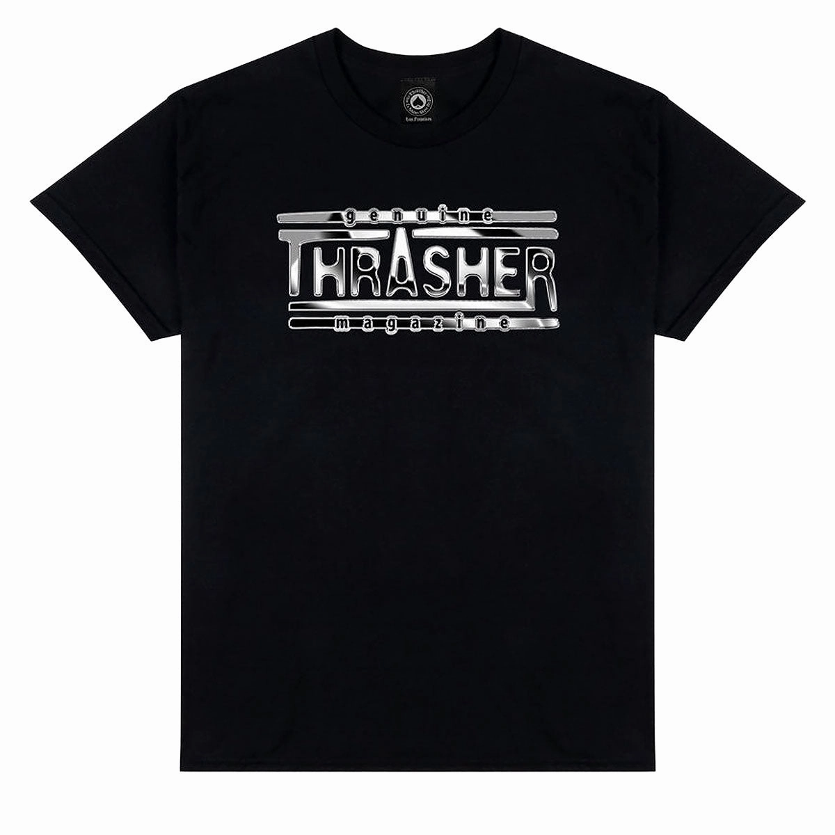 Casual Elegance Thrasher Chrome Genuine T-Shirt - Black