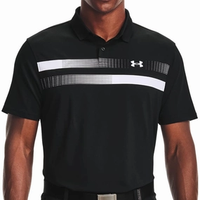 Under Armour Performance Graphic Polo Shirt - Black/White Relaxed Style