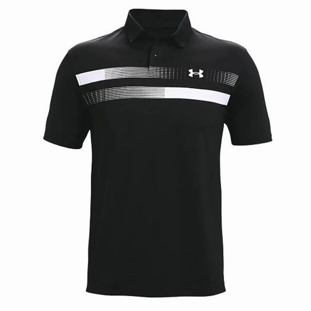 Under Armour Performance Graphic Polo Shirt - Black/White Daily Comfort Cozy and Fashionable