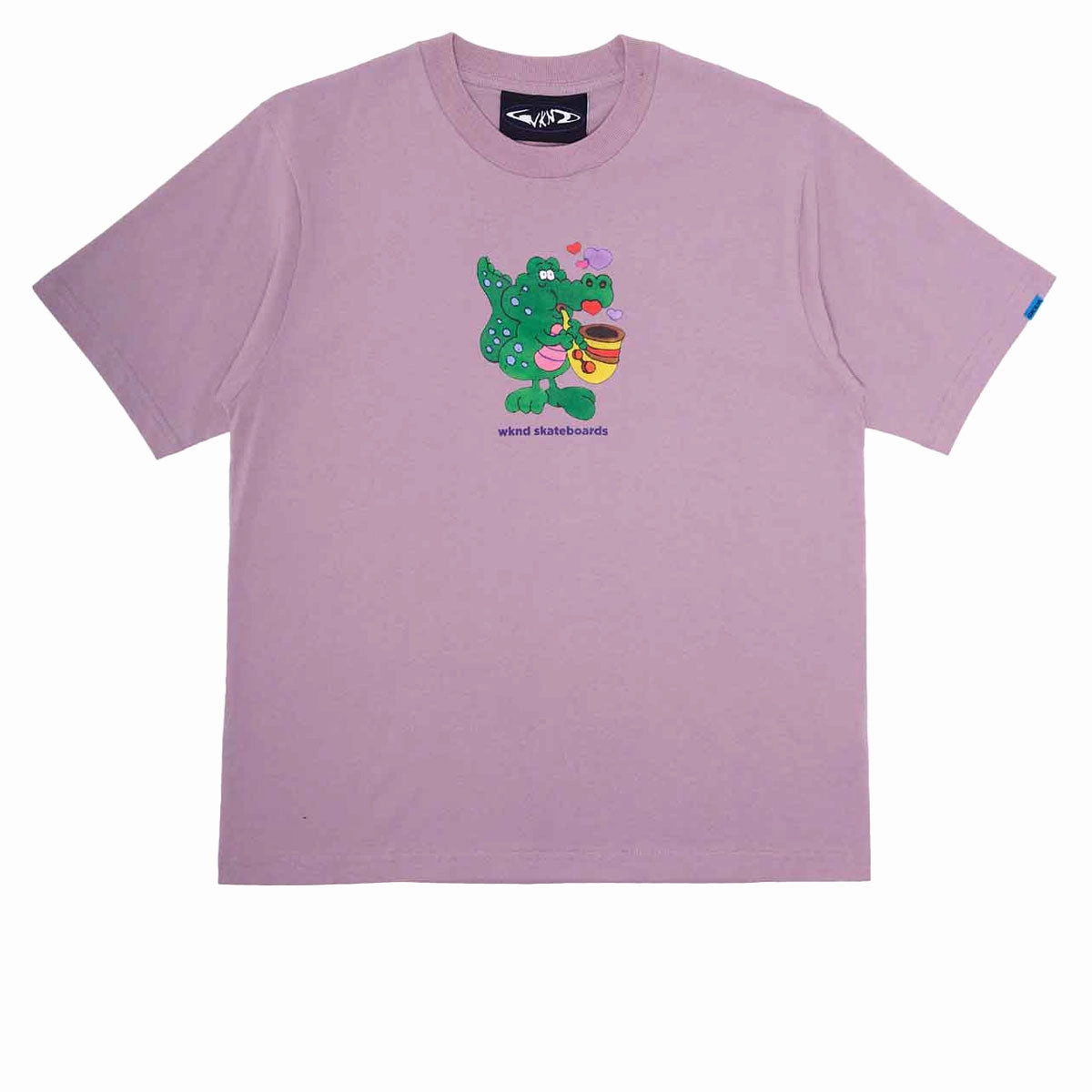 Cool and Comfortable Effortless Daywear WKND Hello March T-Shirt - Mauve