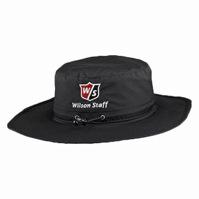 Wilson Rain Bucket Hat - Black Relax Fit Elastic Band