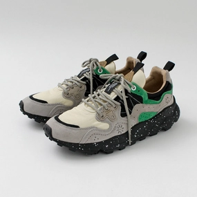 Sports-Friendly Comfort Padded FLOWER MOUNTAIN / Yamano Three Pig Suede and Nylon Sneakers