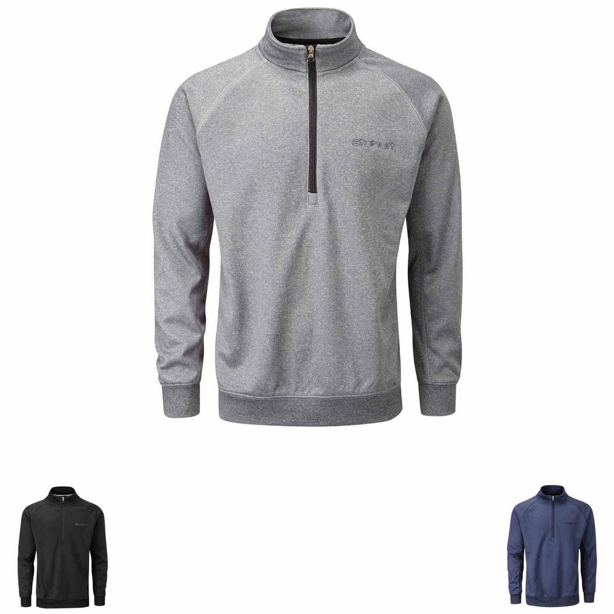Outdoor Comfort Quick-Dry Tech Stuburt Essentials Zip Neck Golf Sweater