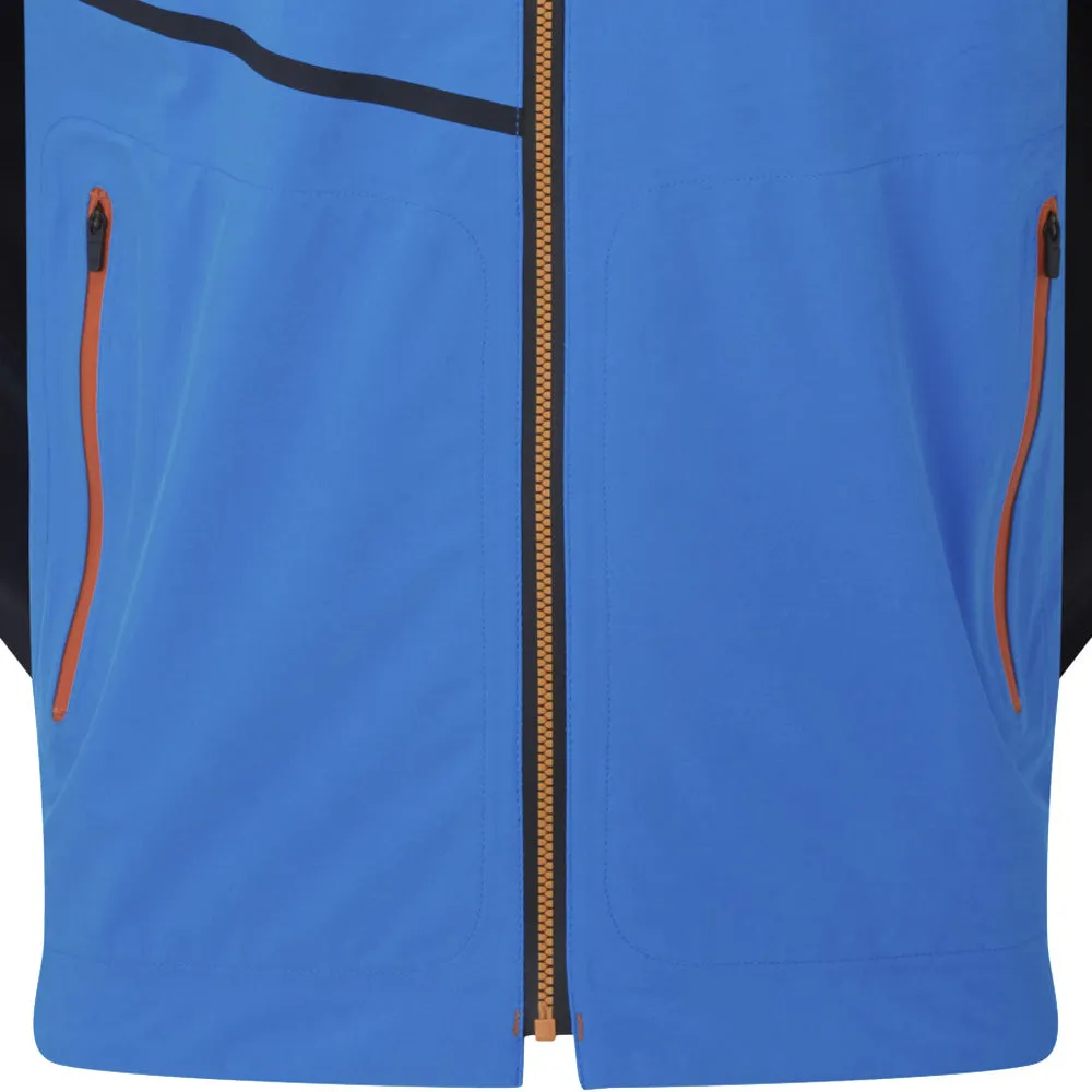 FootJoy HydroTour Waterproof Jacket - Sapphire/Black/Orange Detachable Lining Modular Attachments