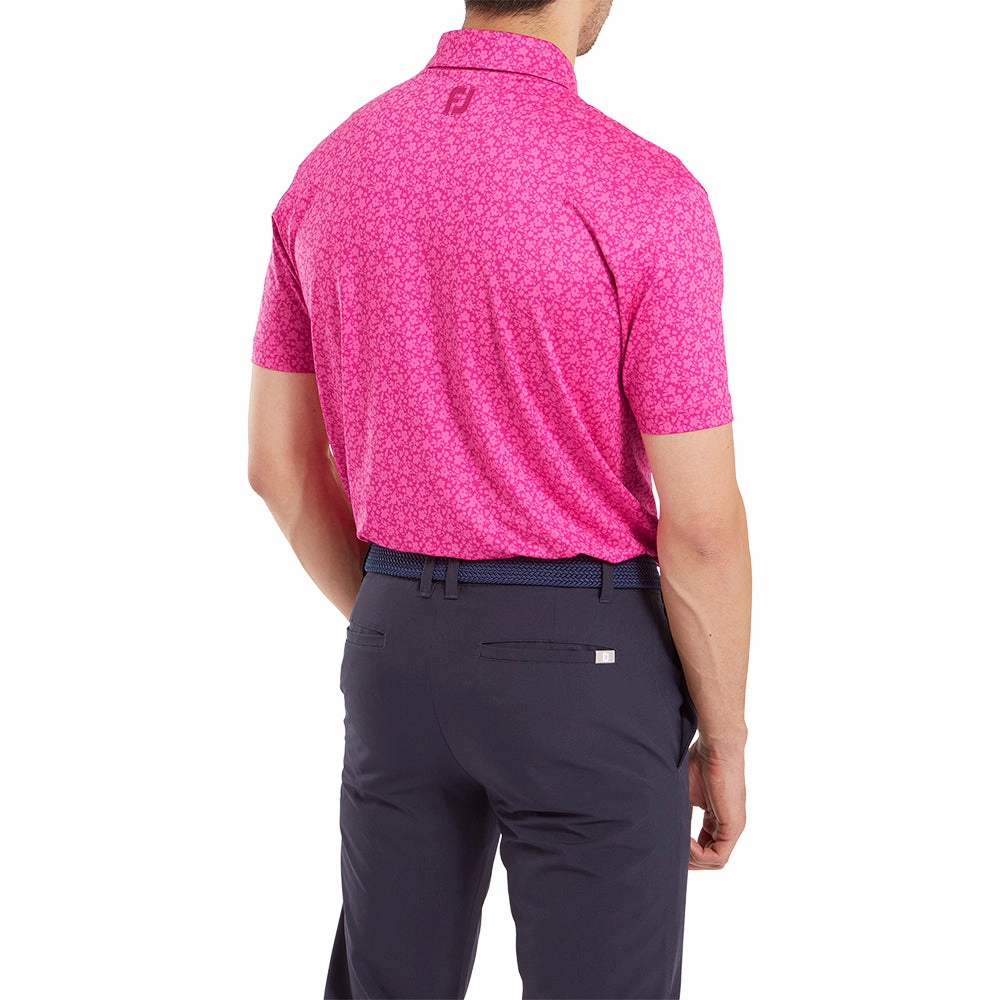 Sporty essentials Light Outfit FootJoy Painted Floral Lisle Polo Shirt - Berry