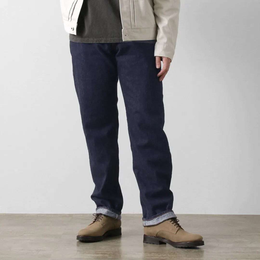 FOB FACTORY / F153 Selvaged Denim Tapered 5P Pants Cool Classic Eco Friendly Lightweight Modern