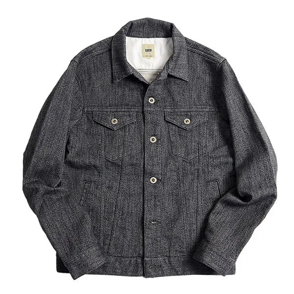 FOB FACTORY / F2288 Relax 3rd-type Denim Jacket Velcro Fasten