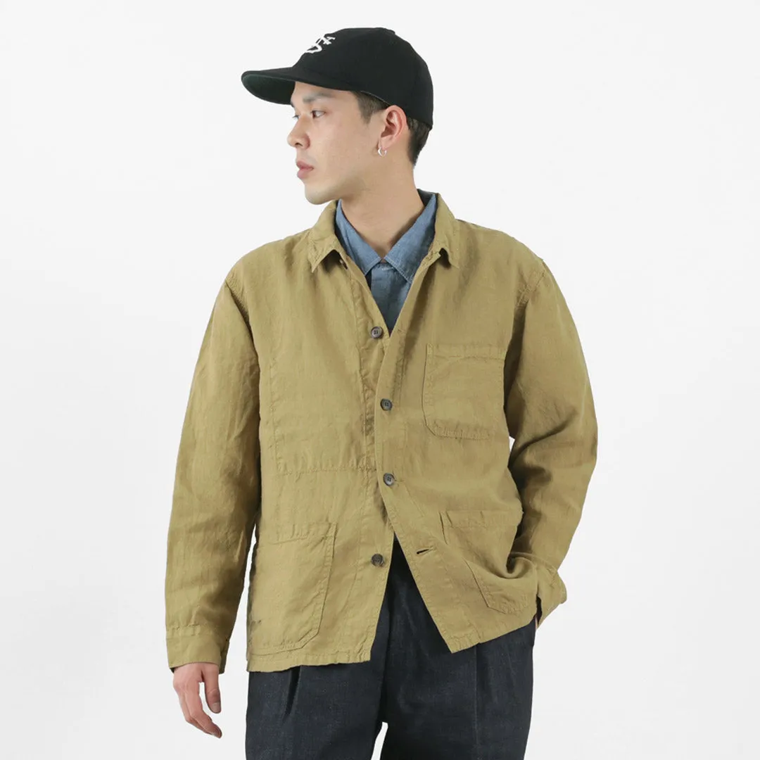 Layering Essential Modern Look FOB FACTORY / F2413 Hemp Shirt Jacket