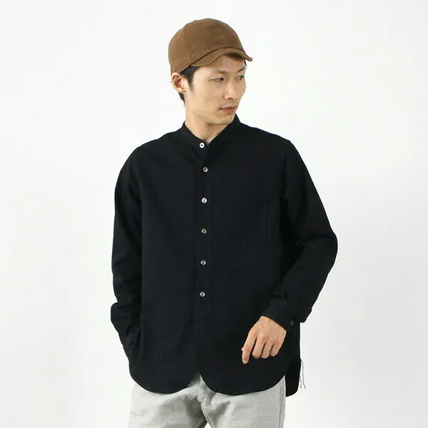Picnic Outfit FOB FACTORY / F3470 Denim Band Collar Shirt