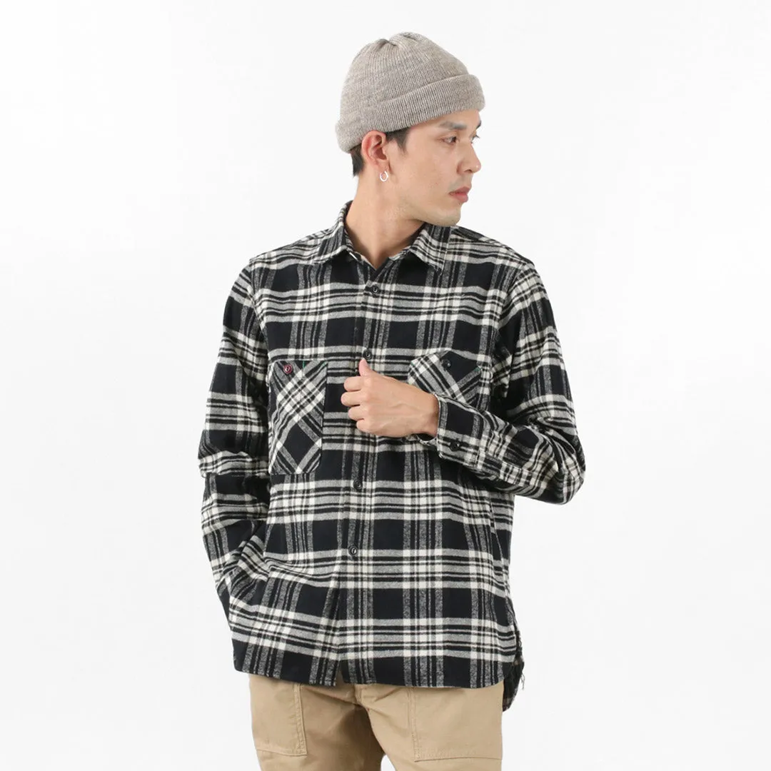 Comfortable Fabric FOB FACTORY / F3481 Heavy Flannel Work Shirt