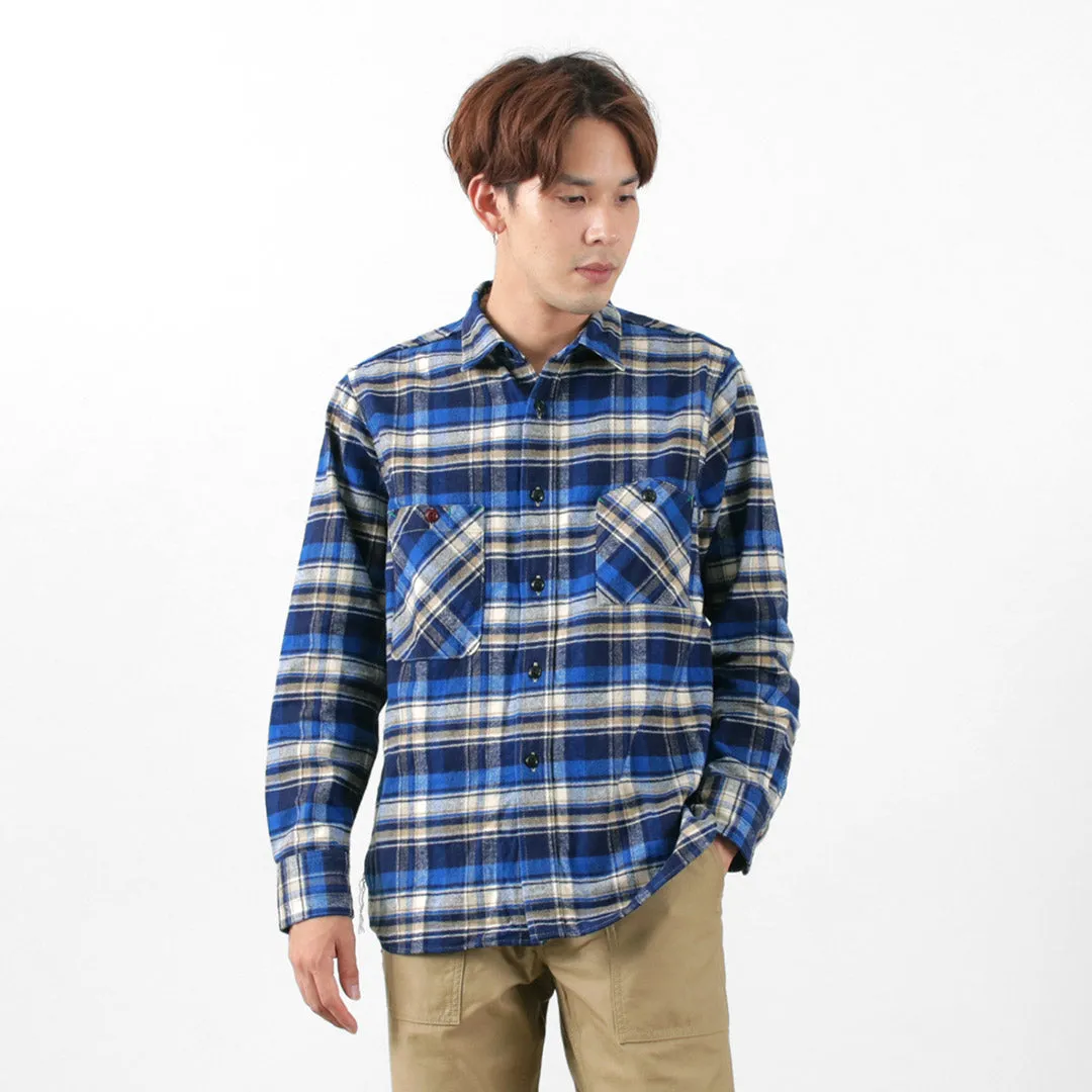 FOB FACTORY / F3481 Heavy Flannel Work Shirt Team Building