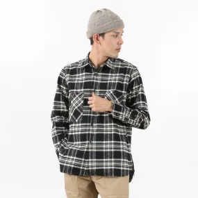 FOB FACTORY / F3481 Heavy Flannel Work Shirt Luxury Feel Tall Length