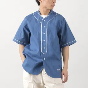 Plaid Design birthday celebration FOB FACTORY / F3490 Baseball Shirt