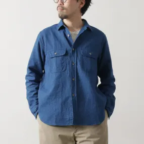 Comfortable Wear FOB FACTORY / F3507 Indigo Gauze Work Shirt