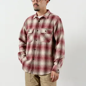 Smooth Zipper Design Contemporary Fashion FOB FACTORY / F3510 Heavy Flannel Work Shirt