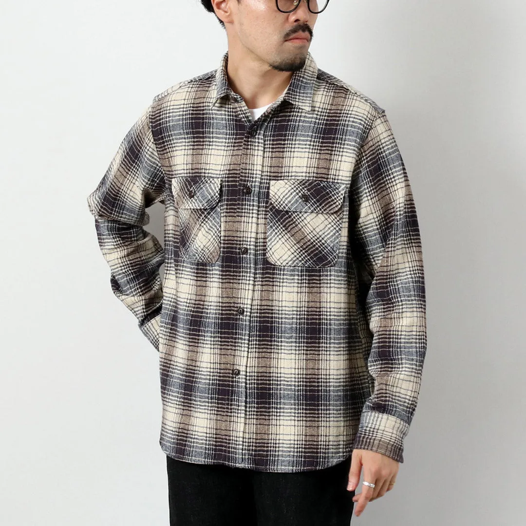 Eco friendly materials FOB FACTORY / F3510 Heavy Flannel Work Shirt
