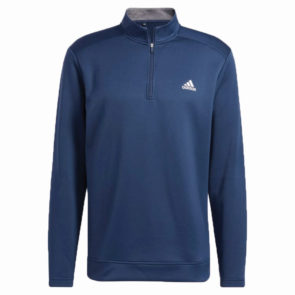 adidas Club Quarter  Zip Sweatshirt - Crew Navy Herringbone Warm Layer