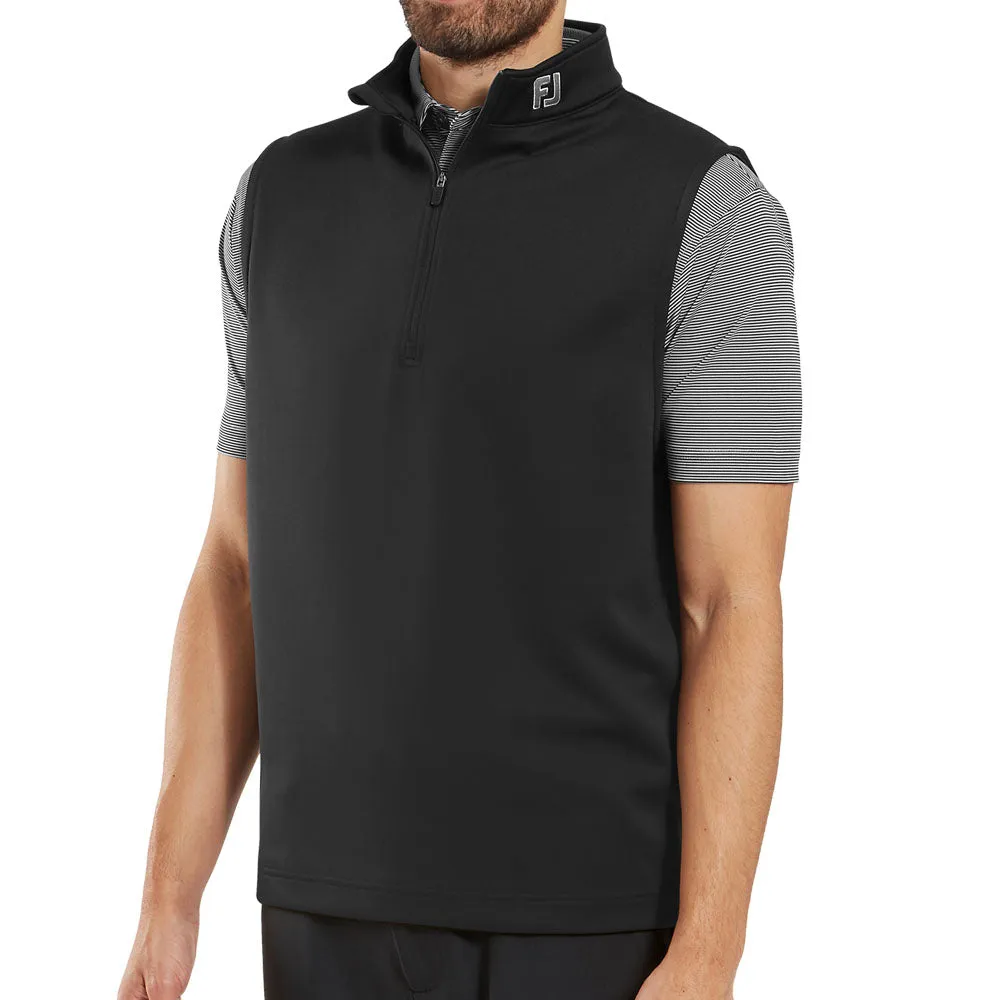 insufficient Texture FootJoy 1/2 Zip Gilet - Black