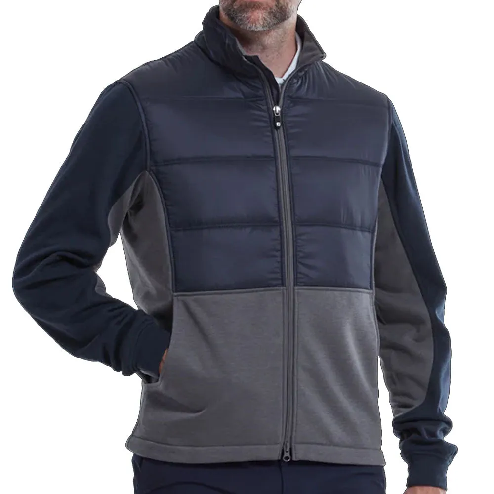 Stay Dry Interior Lightweight Construction FootJoy FJ Hybrid Padded Jacket - Navy/Charcoal