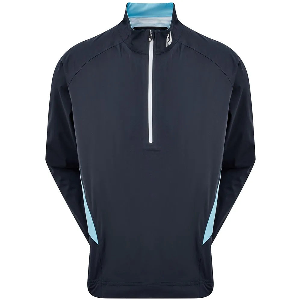 Flatlock stitching Odor Control Treatment FootJoy FJ Hydroknit 1/2 Zip Waterproof Jacket - Navy/Light Blue