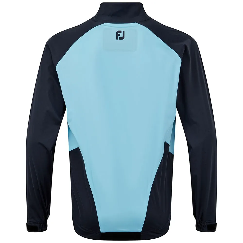 FootJoy FJ Hydroknit 1/2 Zip Waterproof Jacket - Navy/Light Blue Sleek Outdoor Look
