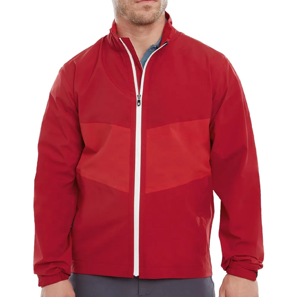 Convertible Collar Modern Utility FootJoy FJ HydroLite Waterproof Jacket - Red Tonal