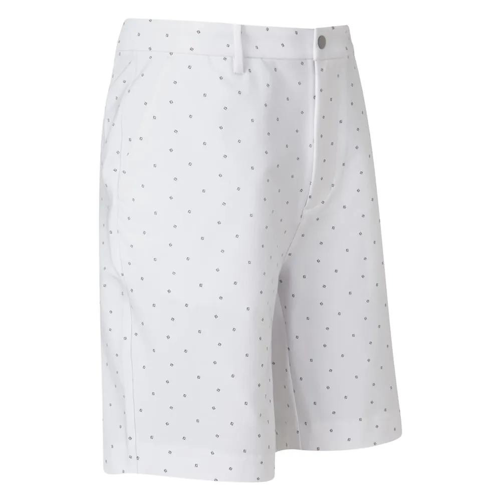 FootJoy FJ Print Shorts - White/Slate Universal Attachment Points