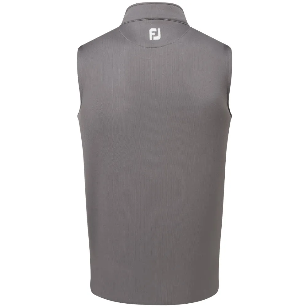 FootJoy Half-Zip Vest - Gravel Flat Lock Stitching Enhancement