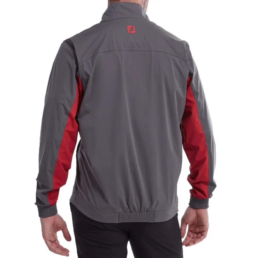 FootJoy HydroKnit 1/2 Zip Waterproof Jacket - Charcoal/Red/White City Commuter