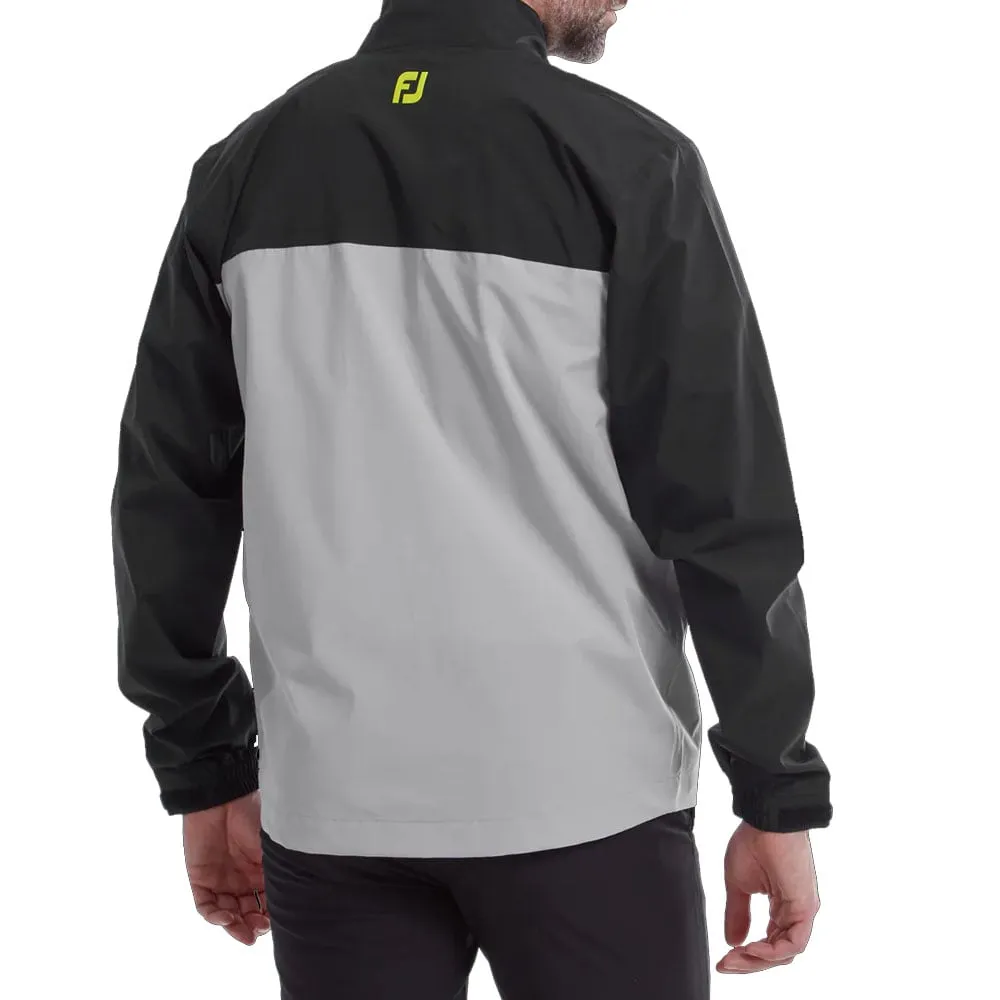 Reflective Detailing FootJoy HydroLite Waterproof Jacket - Black/Grey/Lime