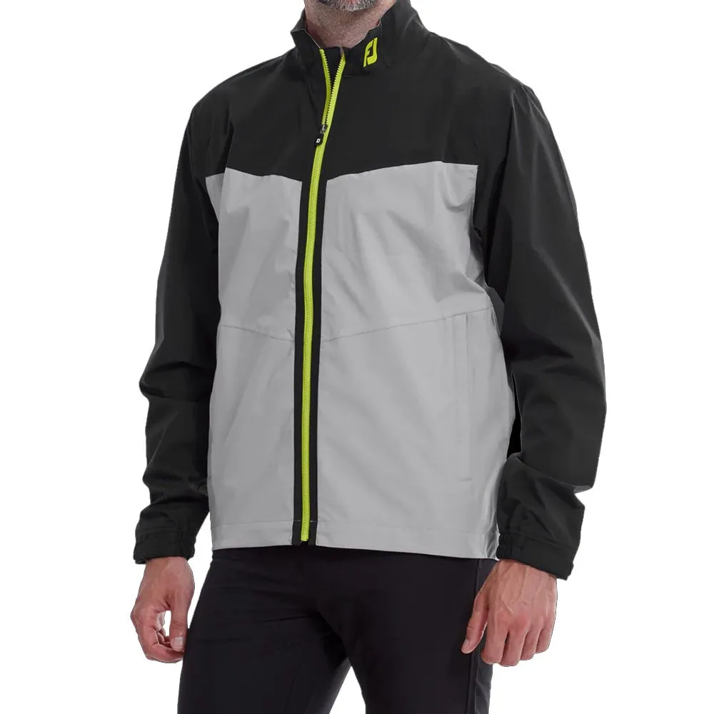 FootJoy HydroLite Waterproof Jacket - Black/Grey/Lime Eco Dye Process Timeless Fit Style