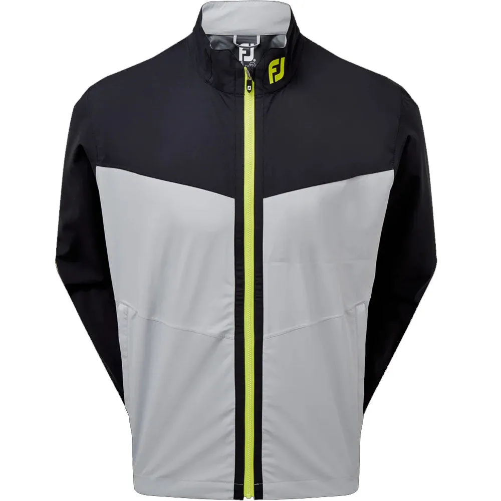 FootJoy HydroLite Waterproof Jacket - Black/Grey/Lime SiliconeGrip