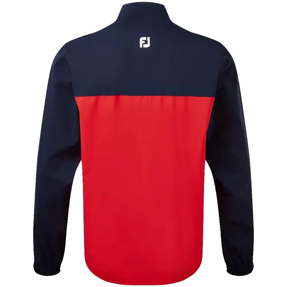 FootJoy HydroLite Waterproof Jacket - Navy/Red/White Wrinkle Free Fabric