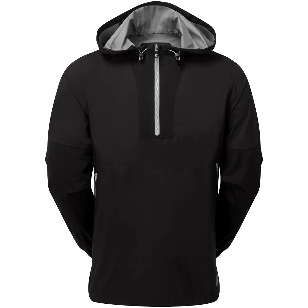 UV Resistant Finish FootJoy HydroLite X Waterproof Hoodie Jacket - Black