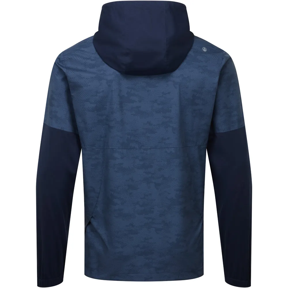 snap closure Climate Adaptive Design FootJoy HydroLite X Waterproof Hoodie Jacket - Navy Camo