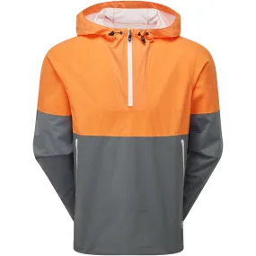Double Stitch Reinforcement WeatherproofCoating FootJoy HydroLite X Waterproof Hoodie Jacket - Solar/Basalt