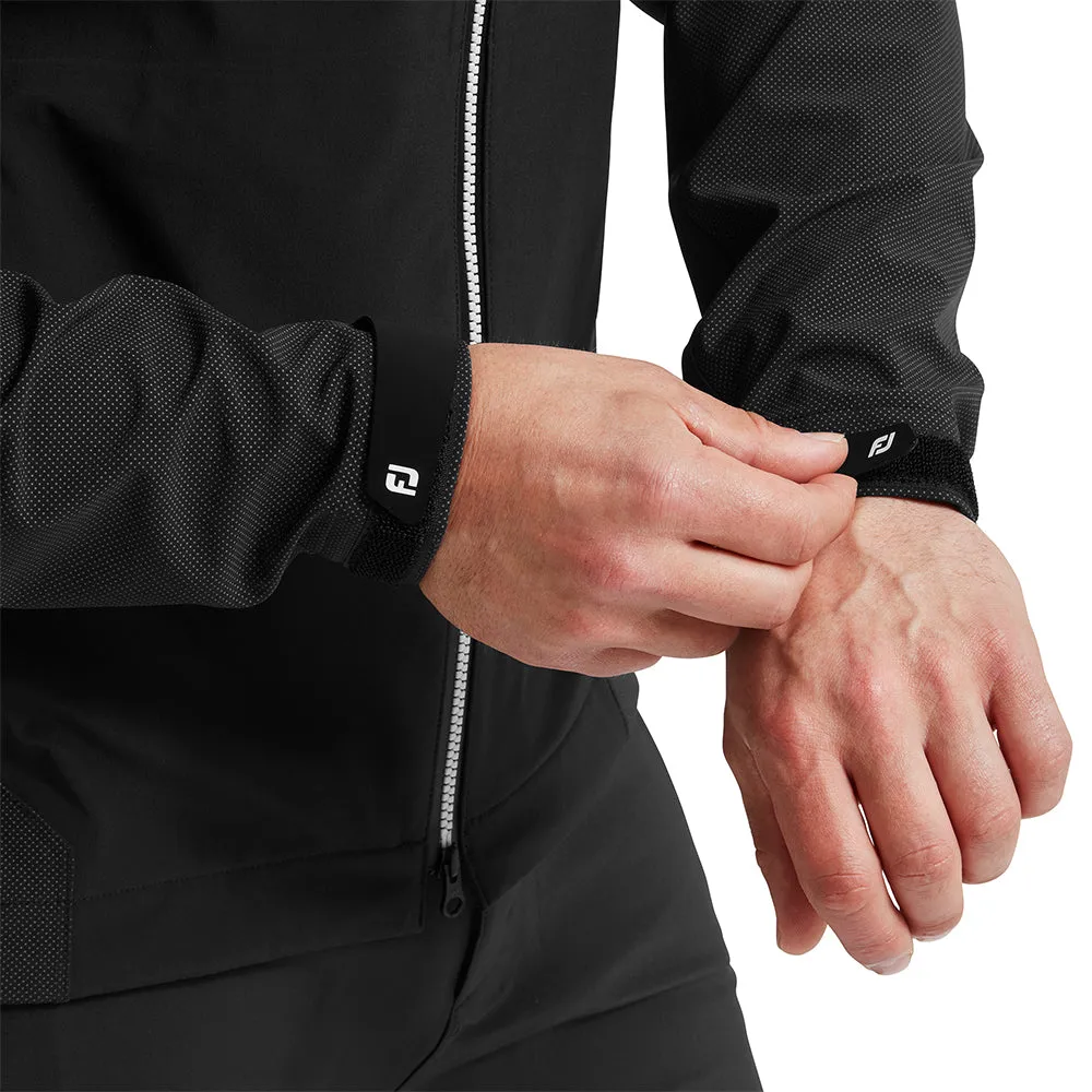 Abrasion Proof Shoulders Casual City FootJoy HydroTour Waterproof Jacket - Black