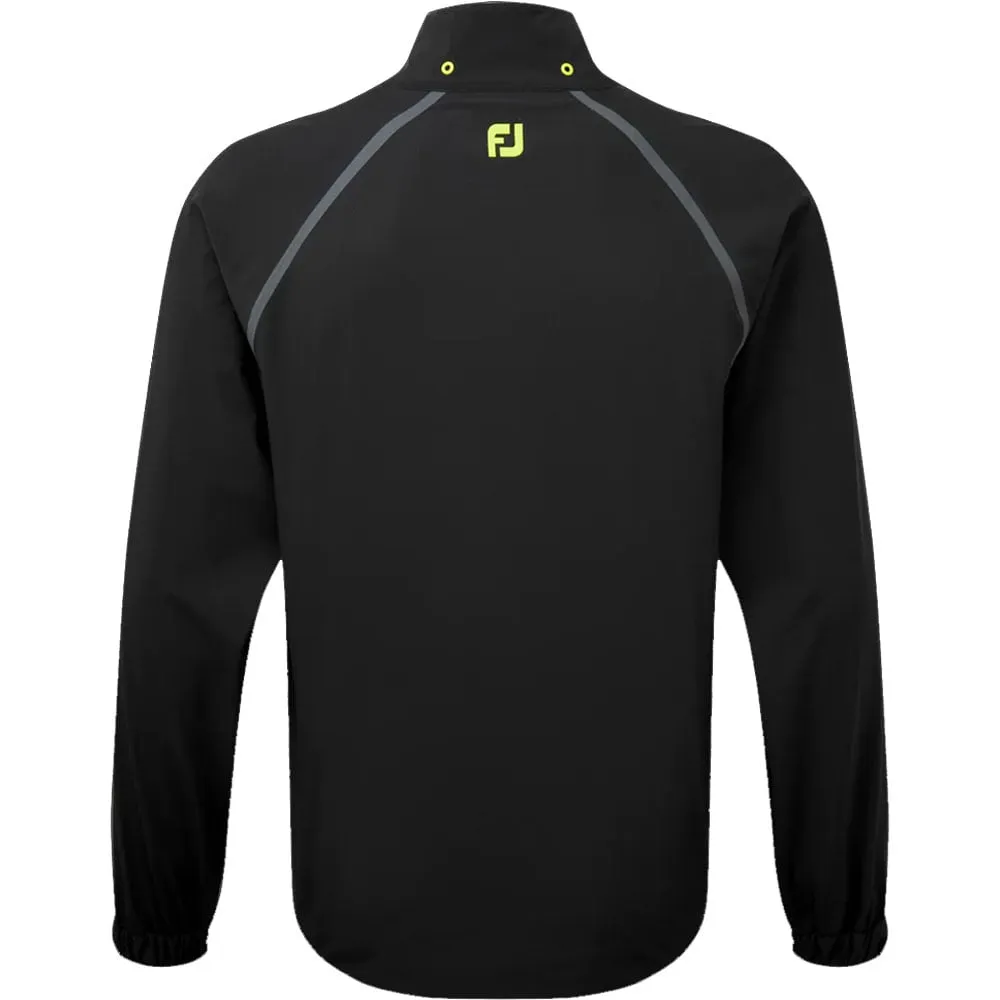 AllPurposeFastening Flexible Shoulder Gussets FootJoy HydroTour Waterproof Jacket - Black/Charcoal/Lime
