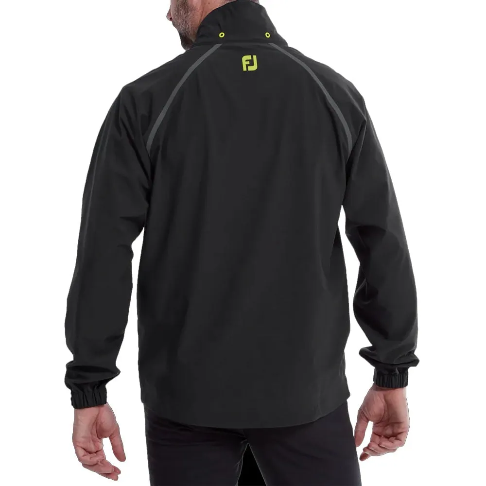FootJoy HydroTour Waterproof Jacket - Black/Charcoal/Lime Non Bulky Profile Frictionless Inner Layer