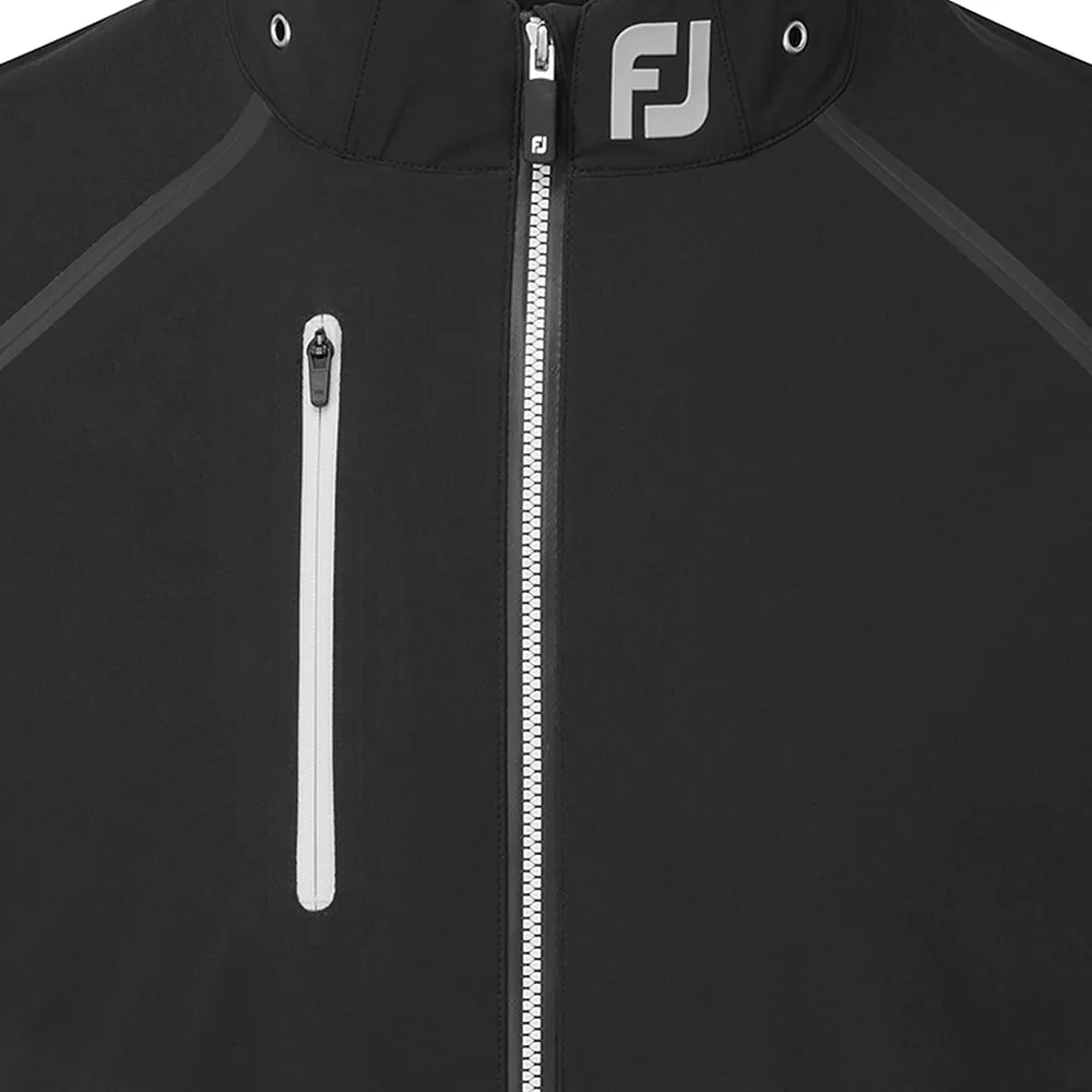 Ultra Light Packable FootJoy HydroTour Waterproof Jacket - Black/Silver