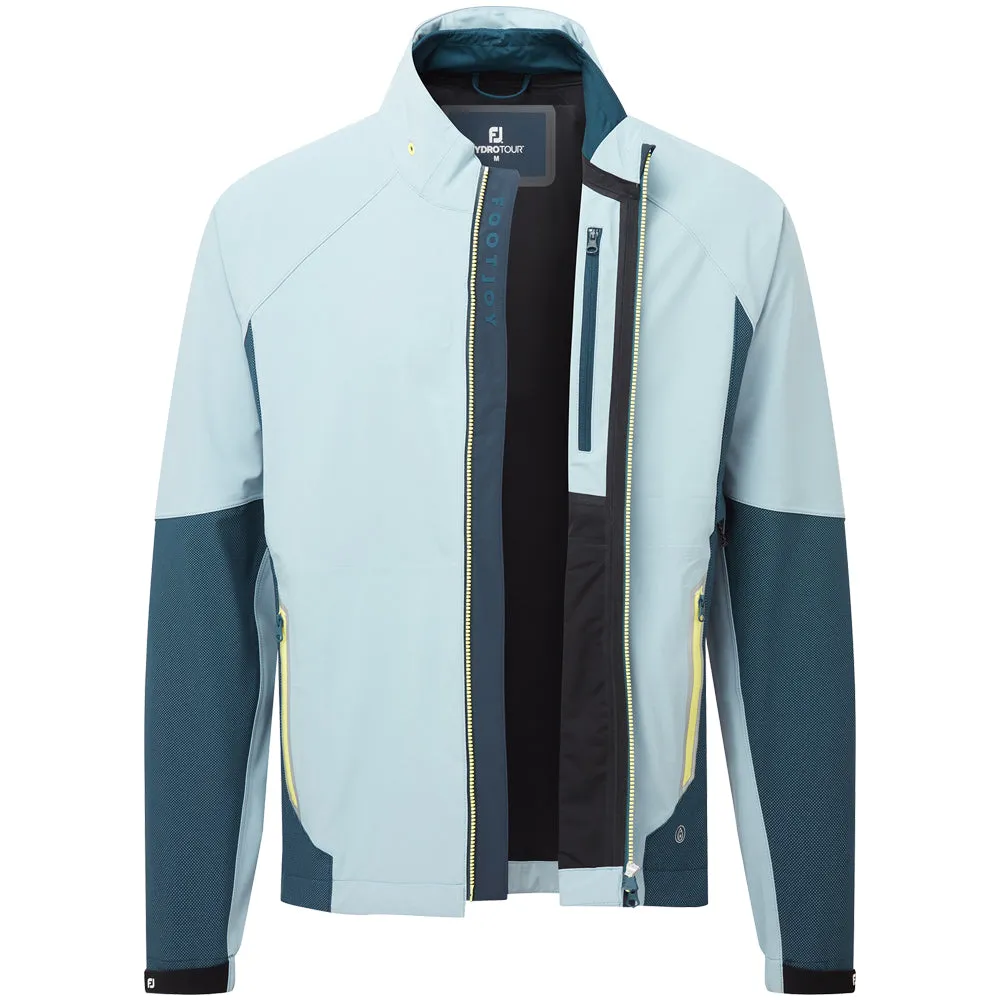 Hypoallergenic Fibers QuickAccessPockets FootJoy HydroTour Waterproof Jacket - Slate/Navy/Primrose