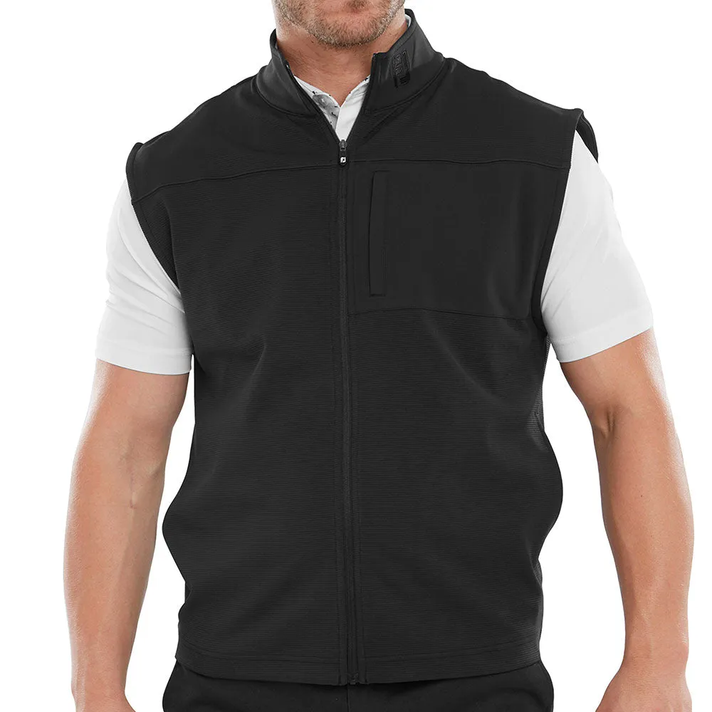 FootJoy Ottoman Knit Vest - Black Odor Resistant