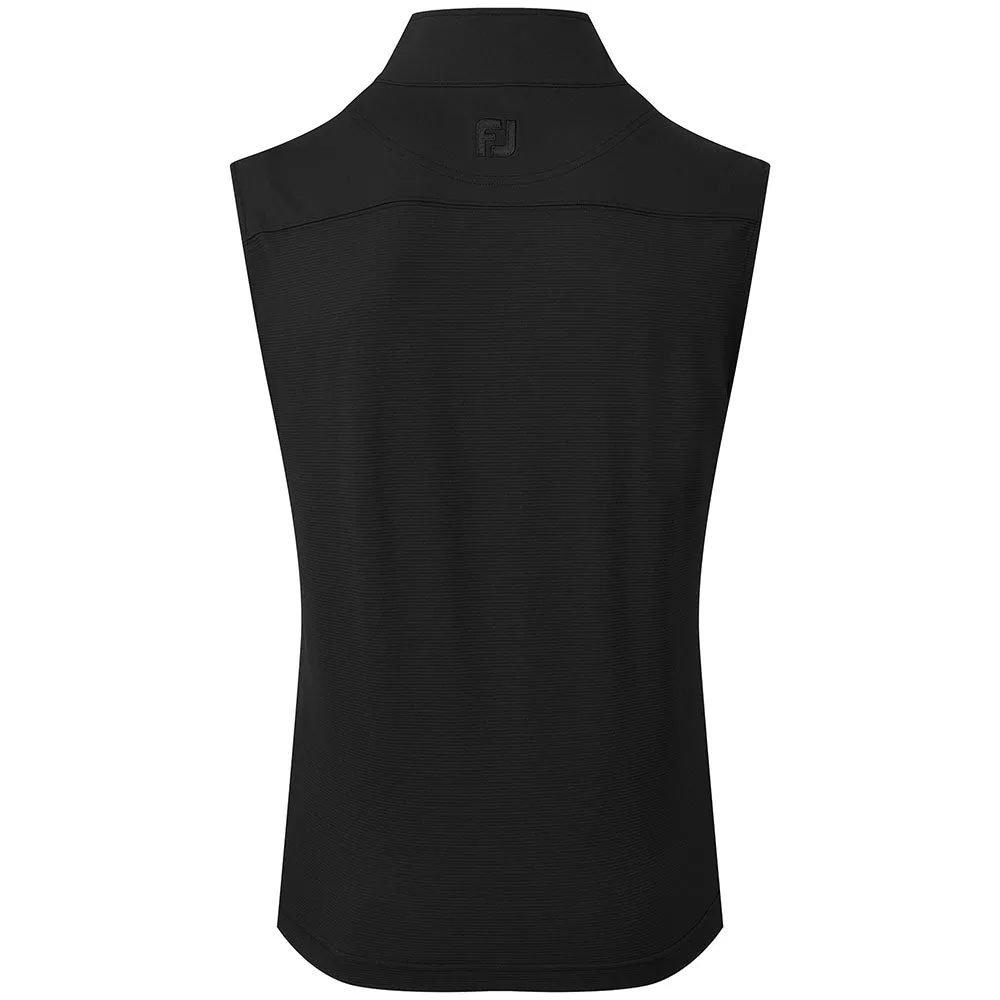 Group Convertible Collar FootJoy Ottoman Knit Vest - Black