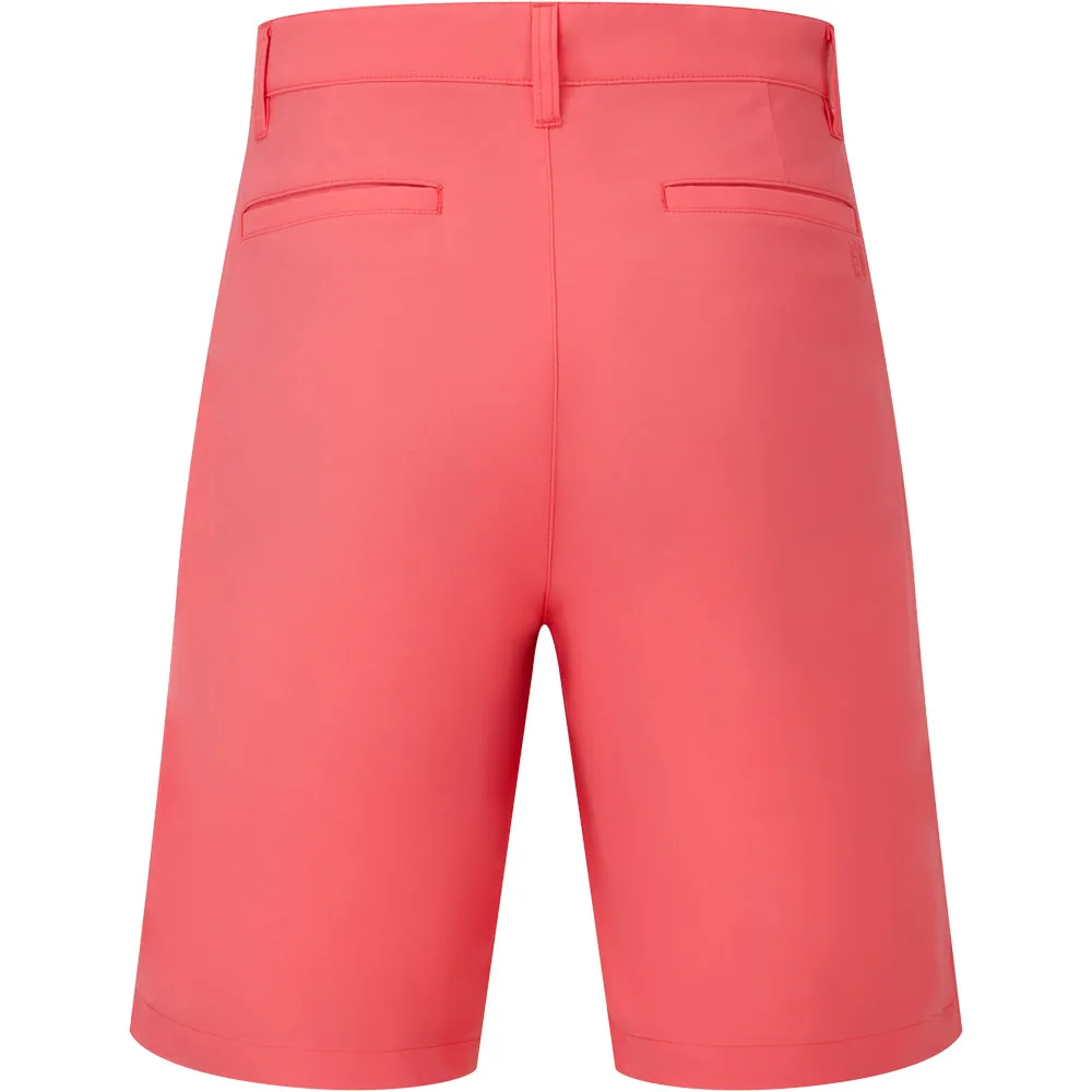 FootJoy Par Golf Shorts - Coral Red Stain-Resistant Skinny Fit