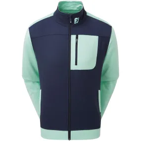 FootJoy ThermoSeries Hybrid Jacket - Seaglass/Navy Hypoallergenic Lining Water Resistant Coat