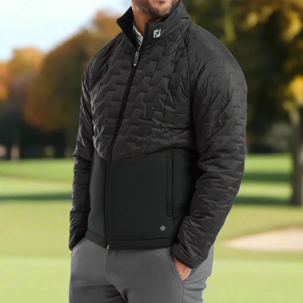FootJoy ThermoSeries Insulated Jacket - Black Reinforced Seams Clean Street Look