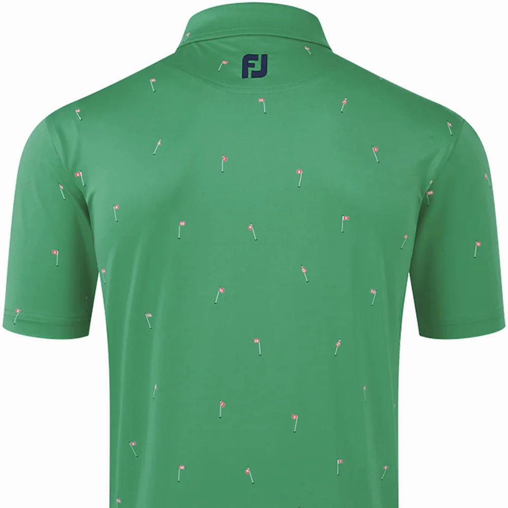 Short sleeved breeziness FootJoy 18 Holes Lisle Polo Shirt - Sea Green