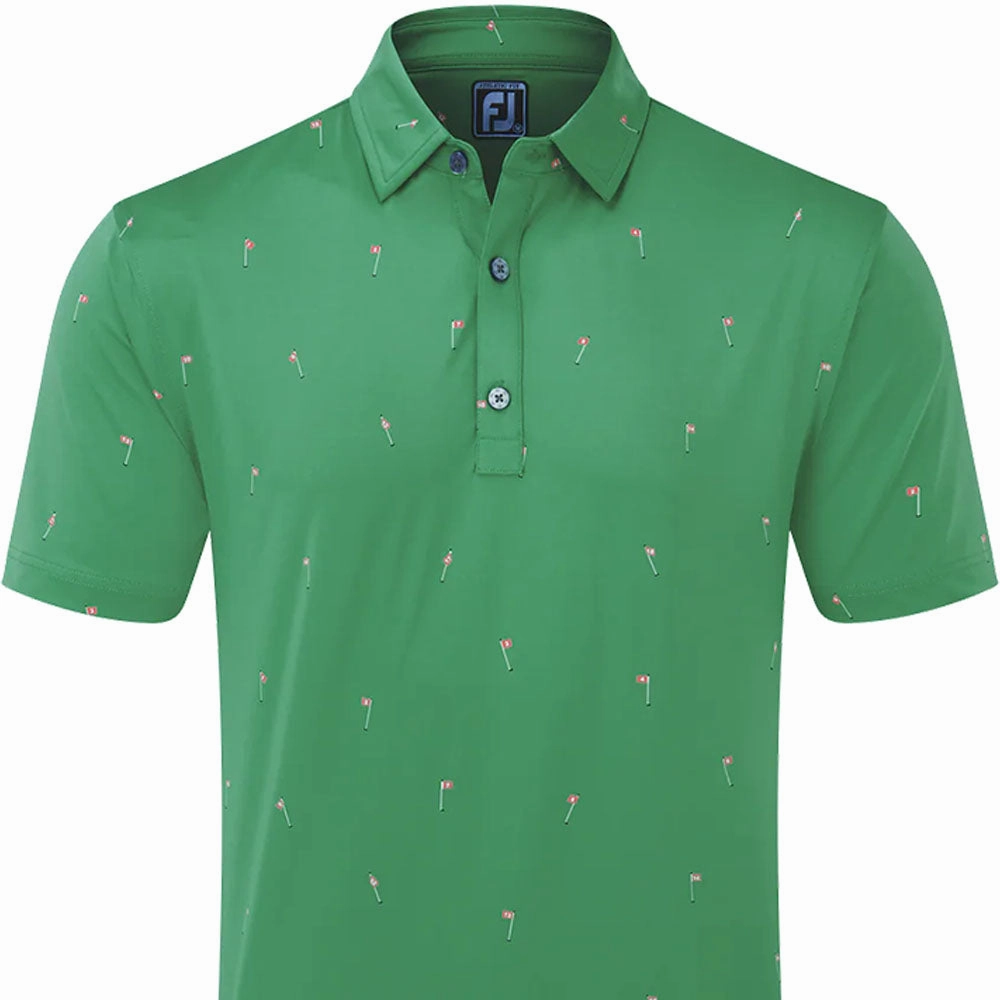 Long sleeved warmth Beach relaxation FootJoy 18 Holes Lisle Polo Shirt - Sea Green