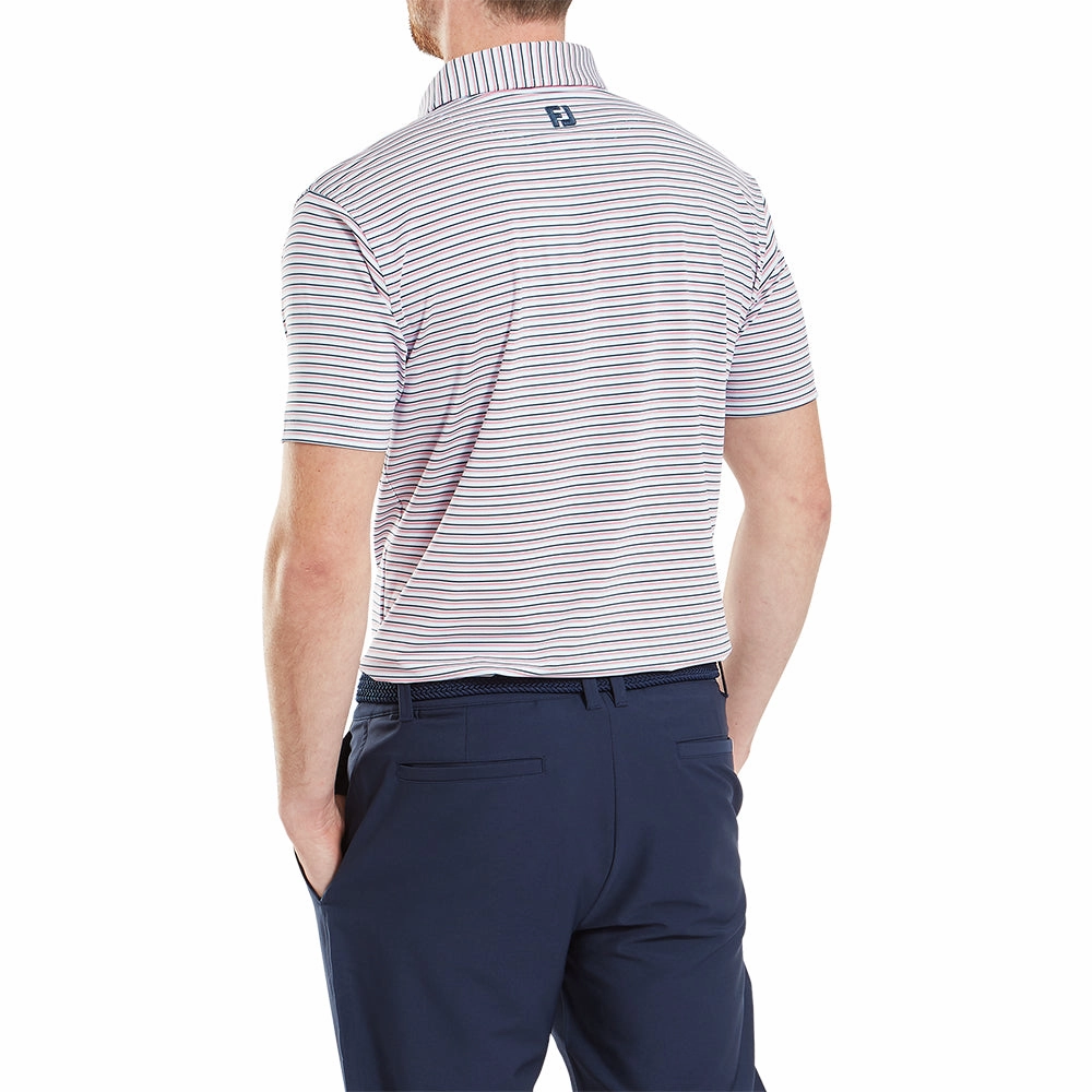 FootJoy Balance Stripe Lisle Polo Shirt - Skyway brandable