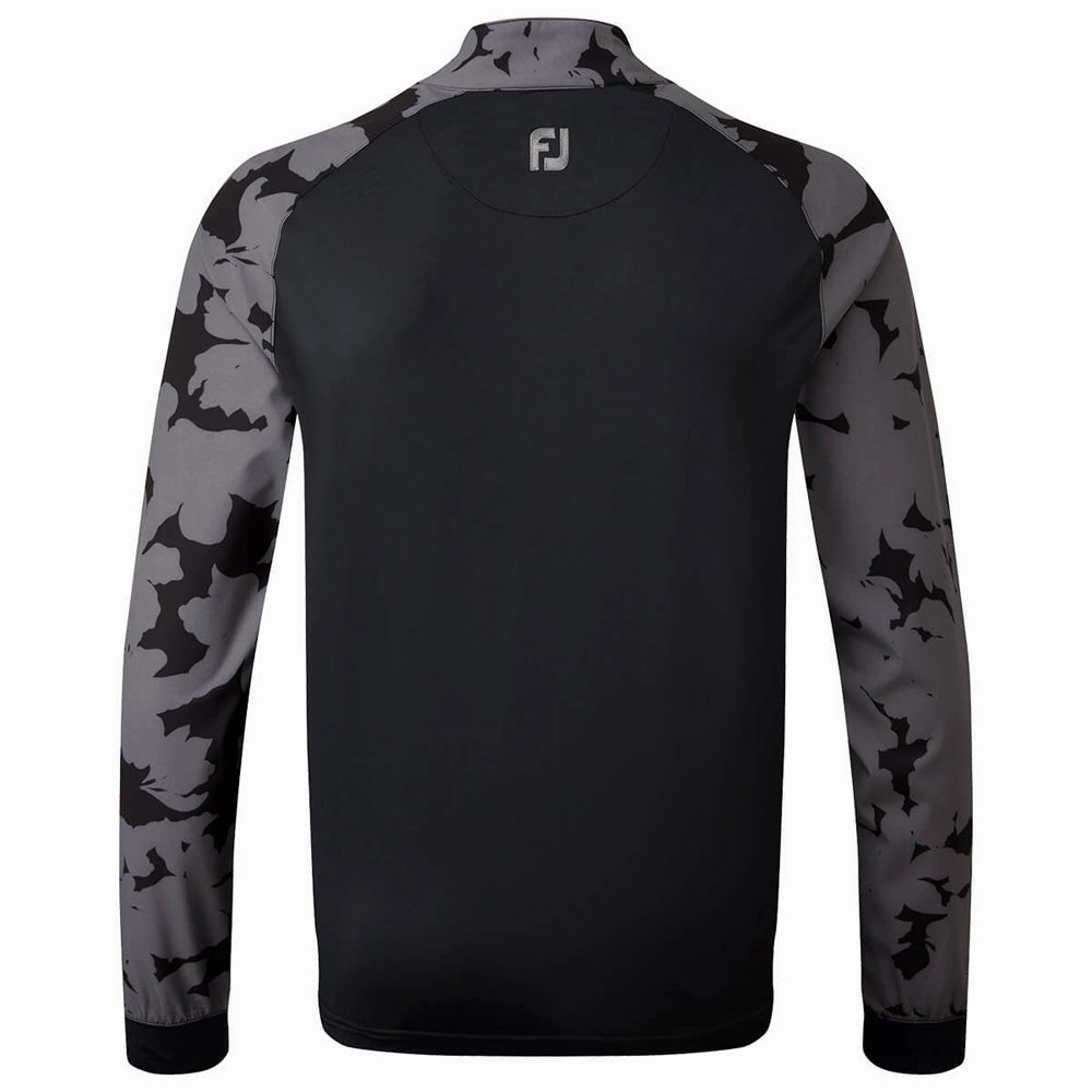product bright vibrancy FootJoy Camo Floral Half Zip Midlayer - Black